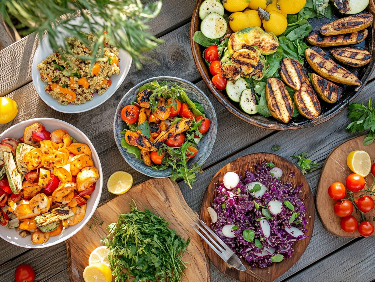 A colorful array of key nutrients in healthy weekend meals