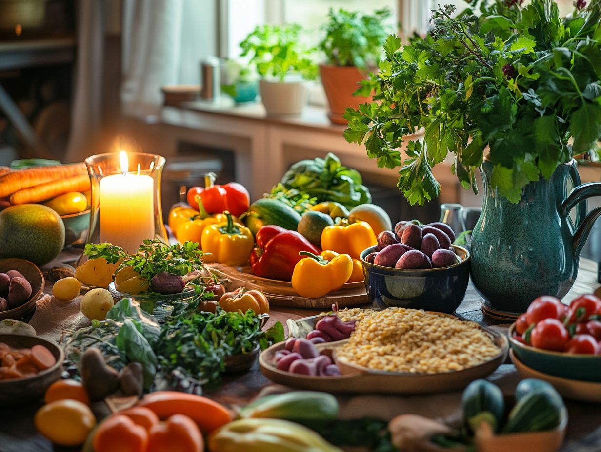 A colorful bowl of plant-based meals