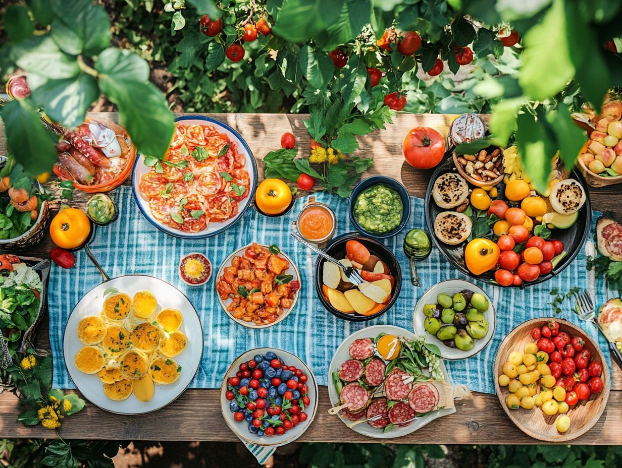 Colorful image showcasing healthy BBQ recipes