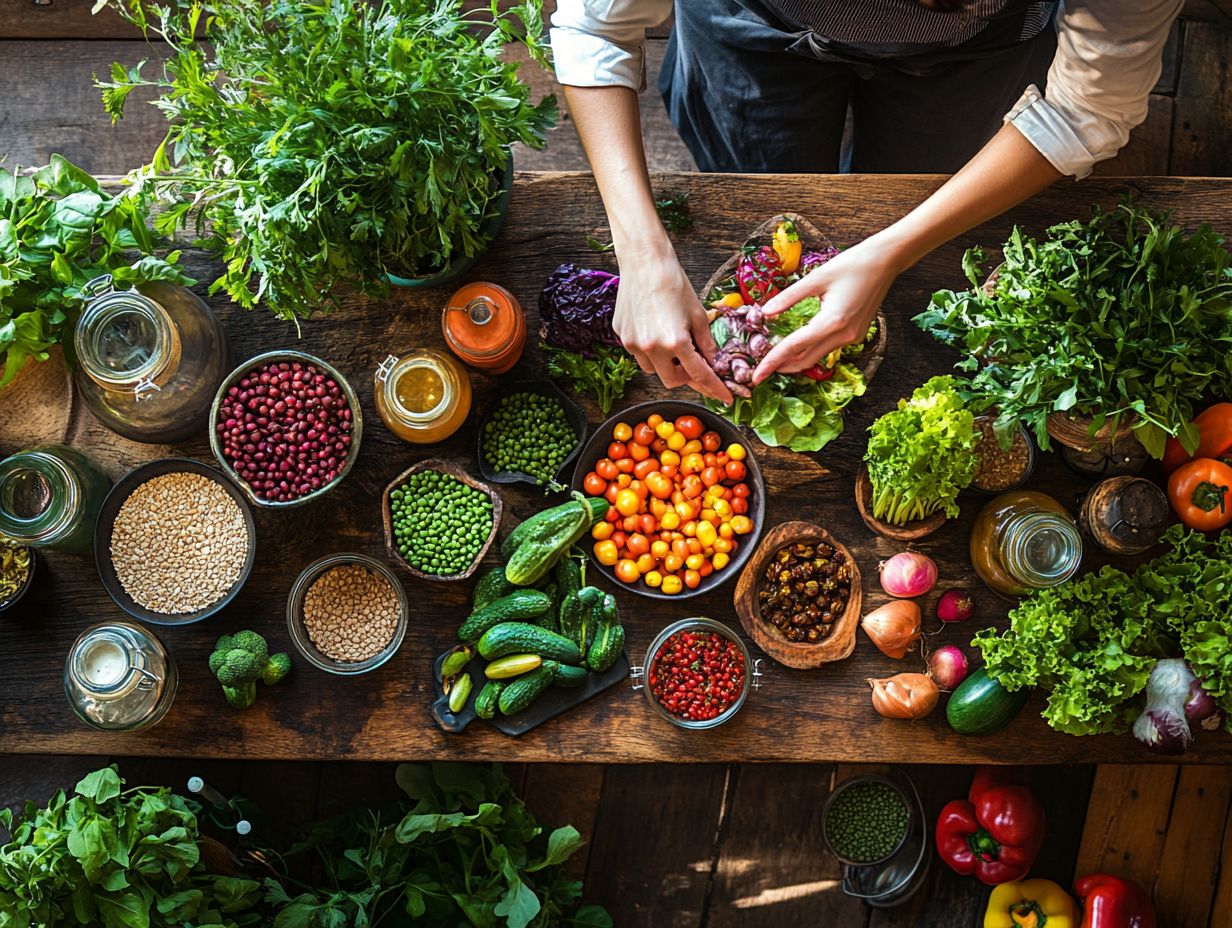 A vibrant meal showcasing mindful eating practices