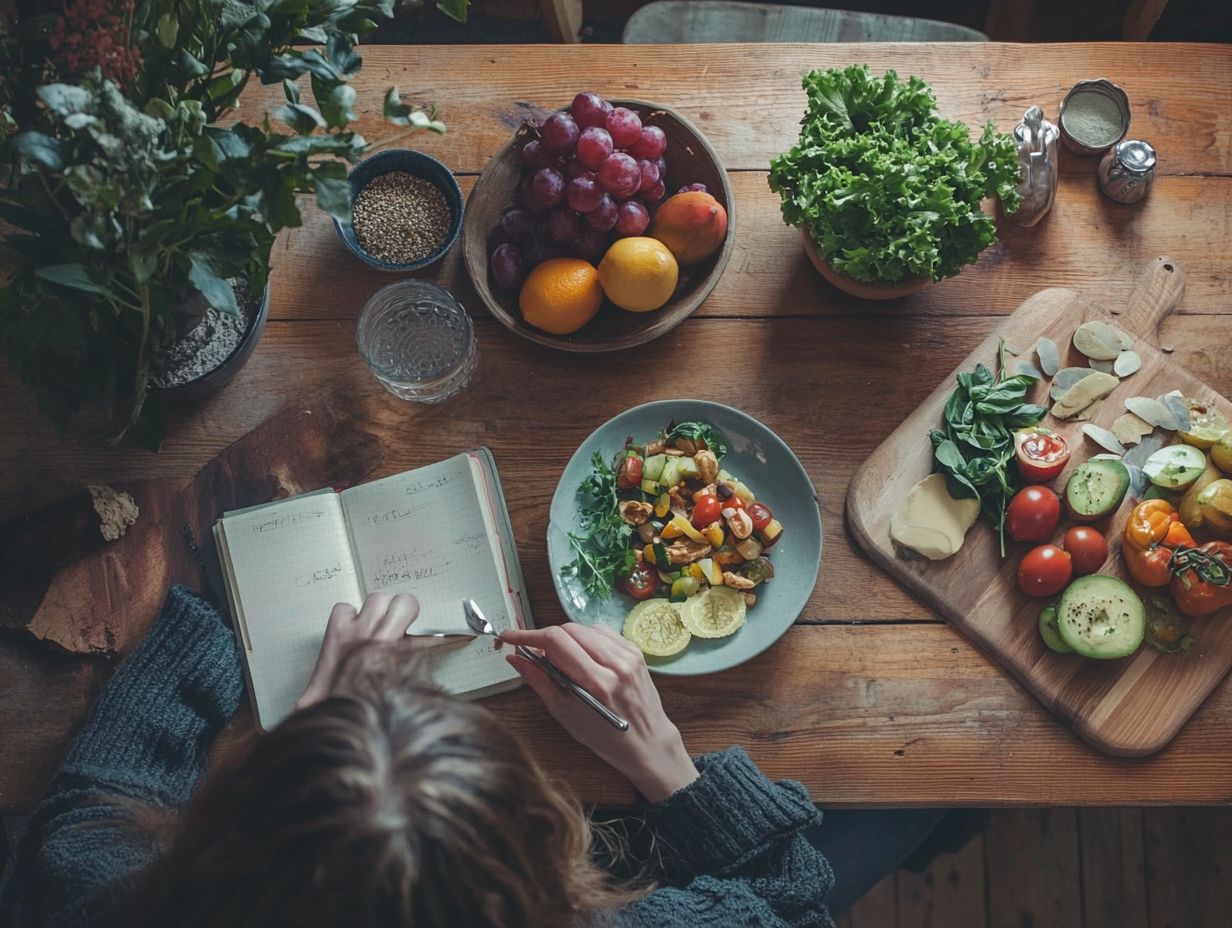 Visualization of mindful eating benefits: reducing stress and anxiety