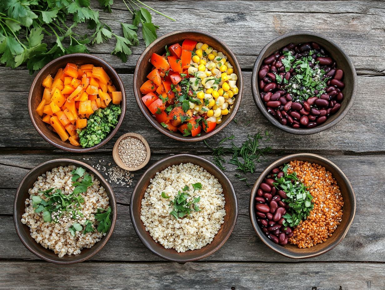 Visual summary of key takeaways for delicious grain bowl recipes