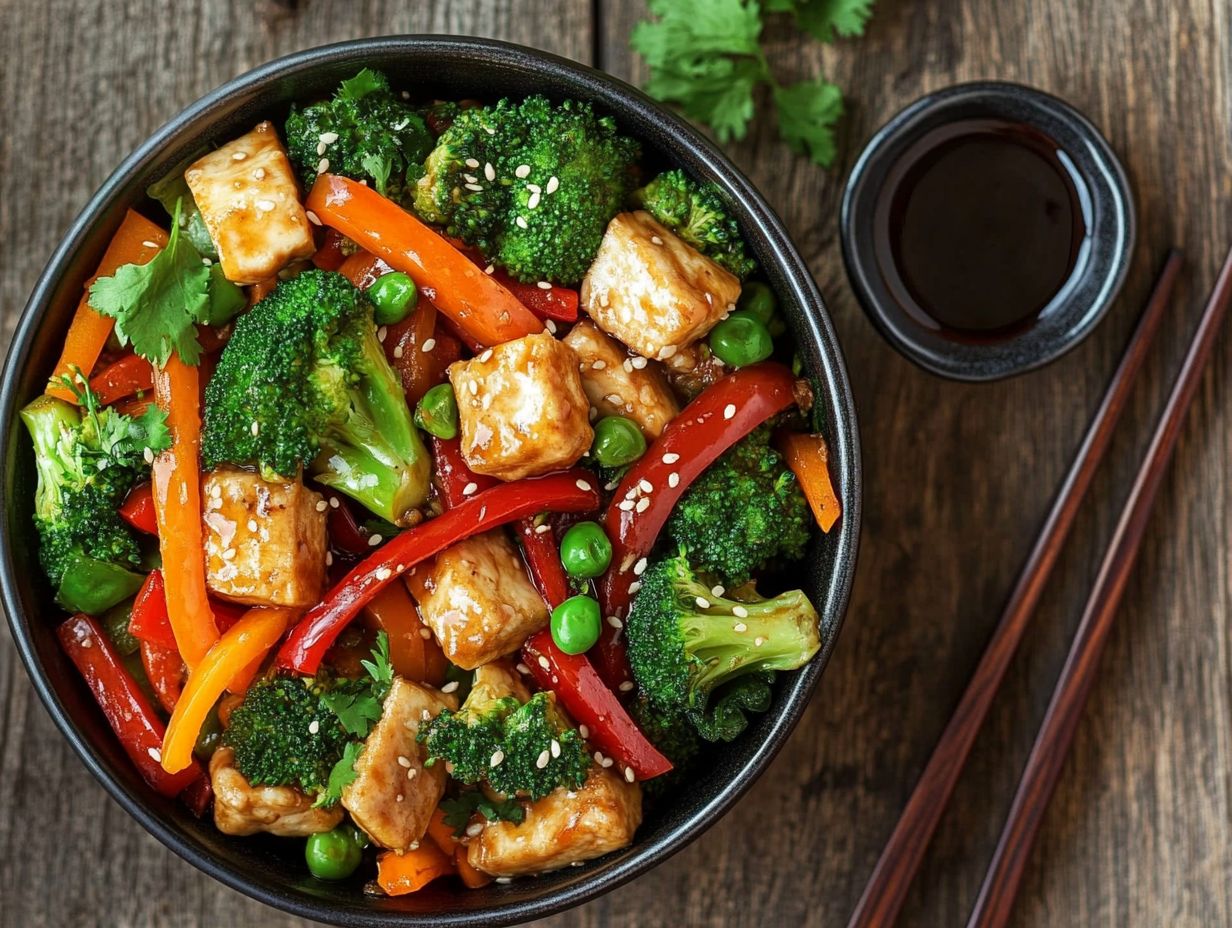 4. Vegetarian Tofu and Vegetable Stir-Fry