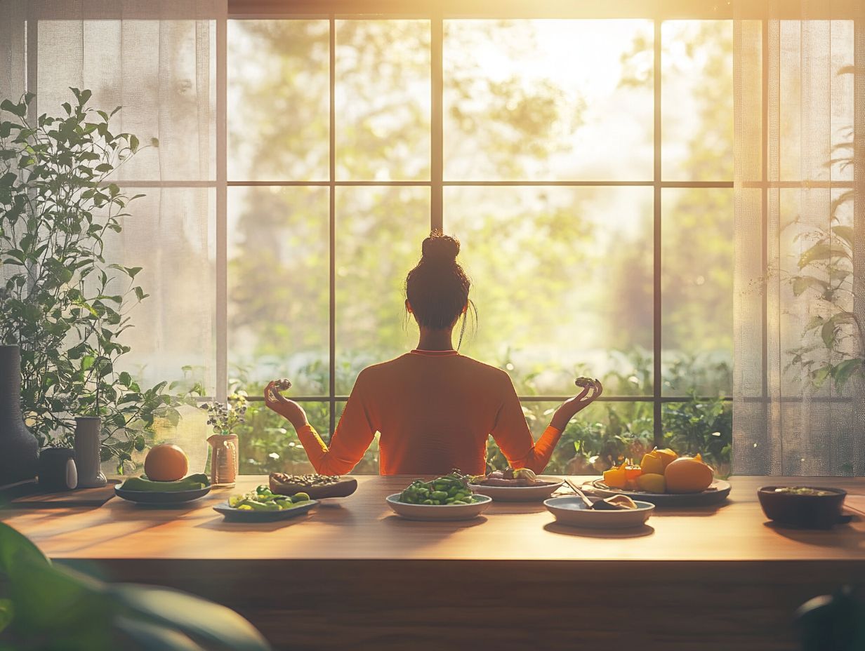 People learning about mindful eating techniques