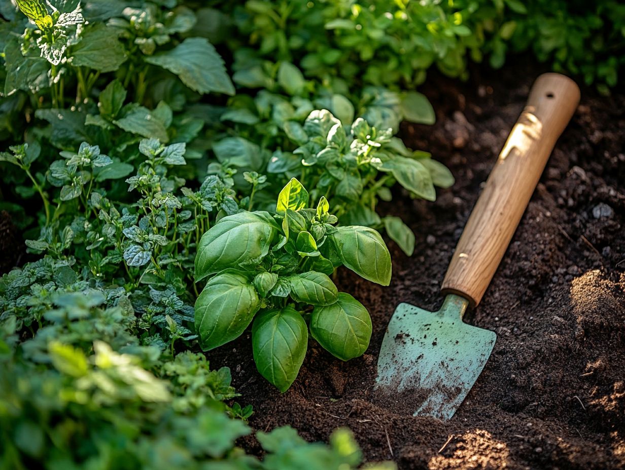 Fresh herbs enhancing summer dishes