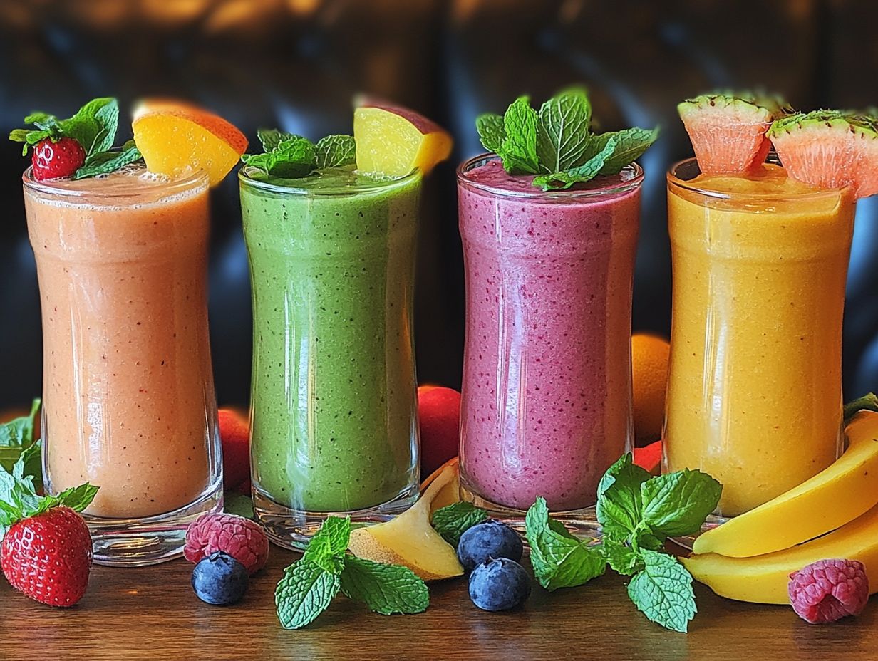 An infographic displaying key takeaways for smoothie recipes