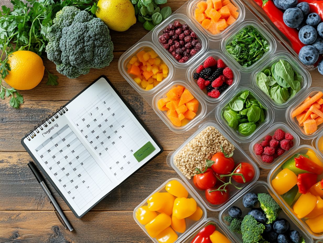 A colorful assortment of different meal options for meal planning