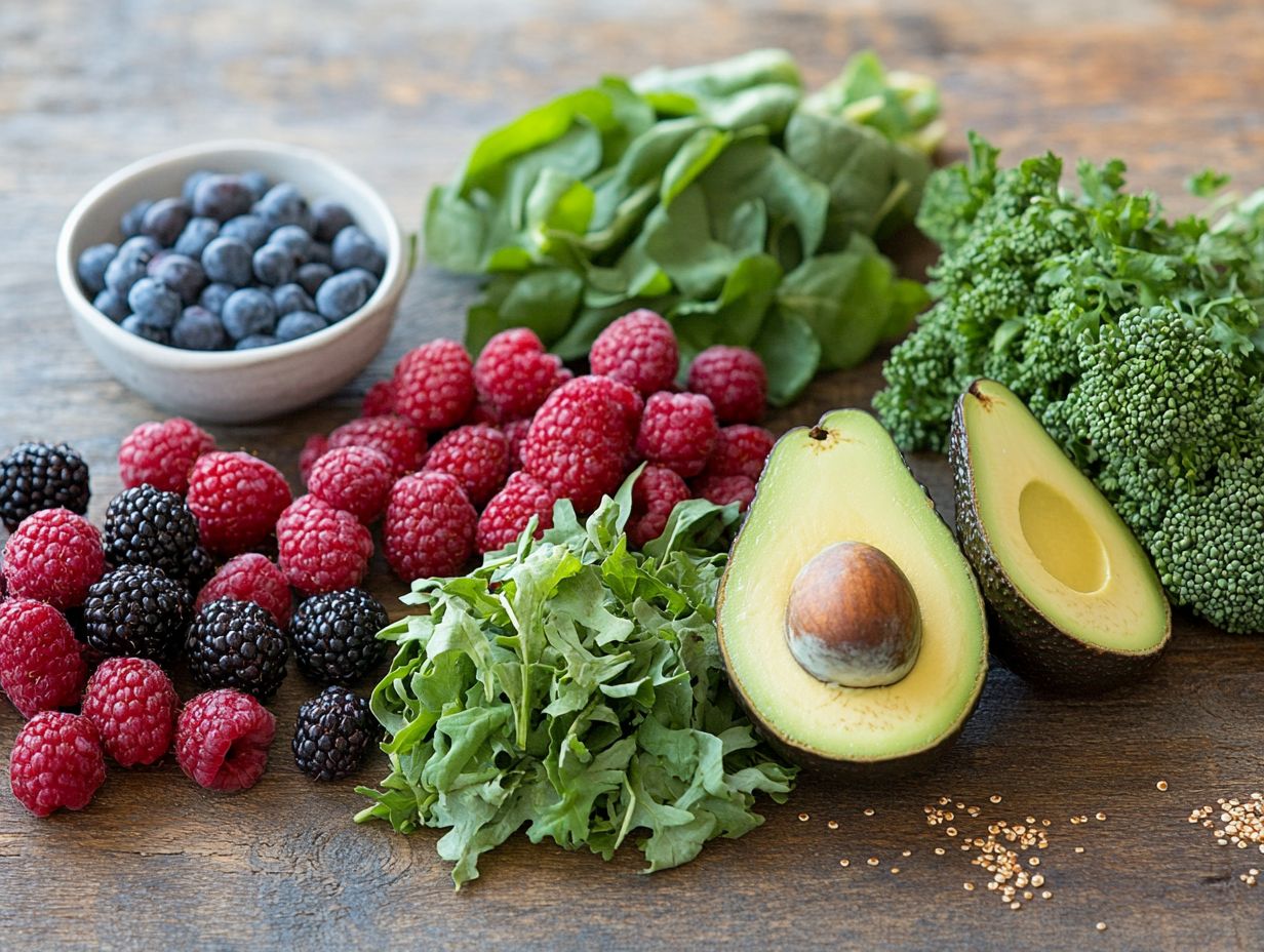 Colorful assortment of healthy foods representing key takeaways for better nutrition