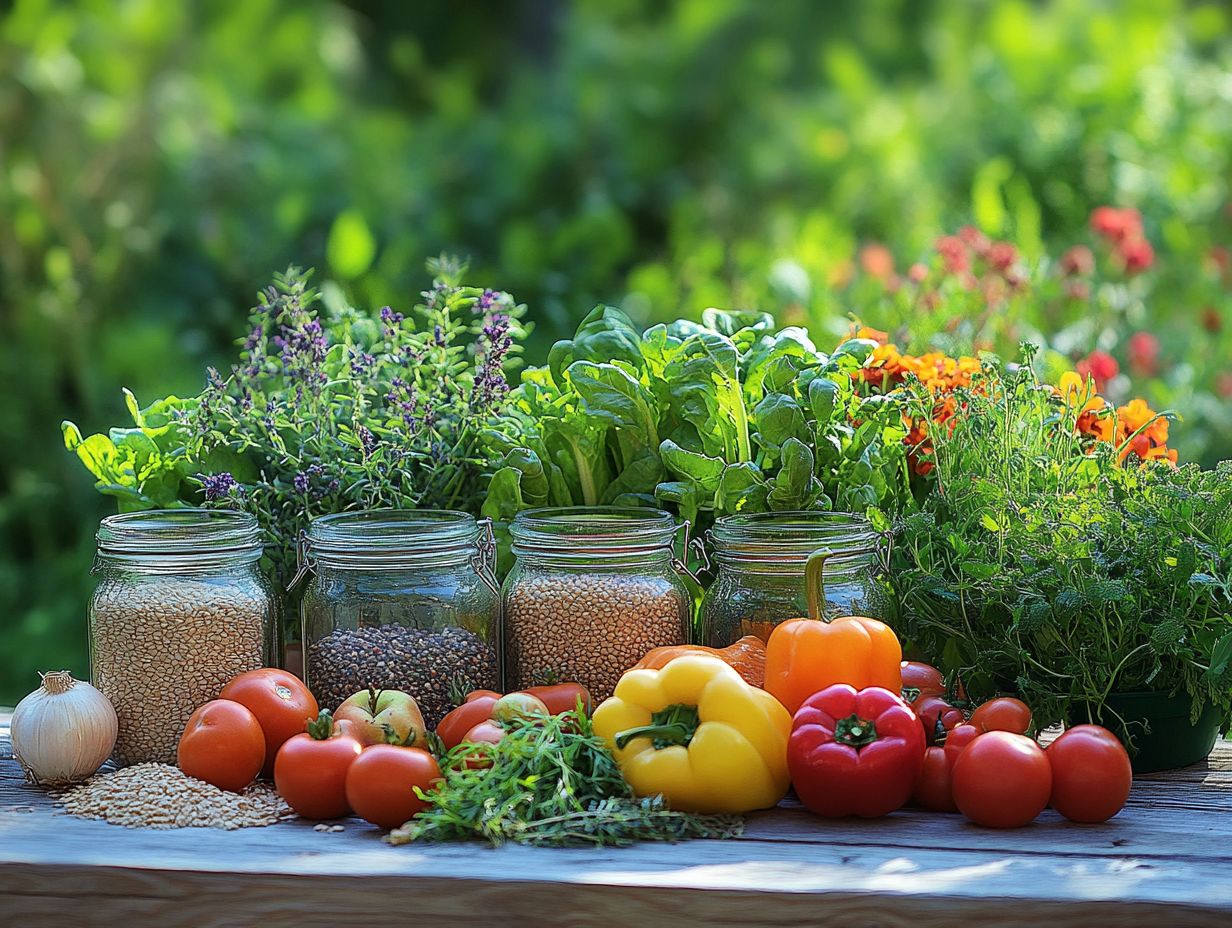 A vibrant spread of holistic nutrition foods