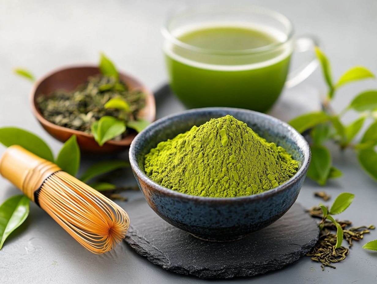 High antioxidant content of matcha