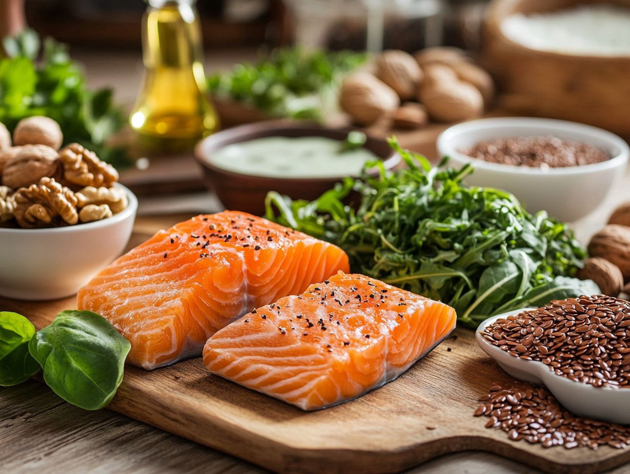 Infographic detailing the health benefits of Omega-3 fatty acids