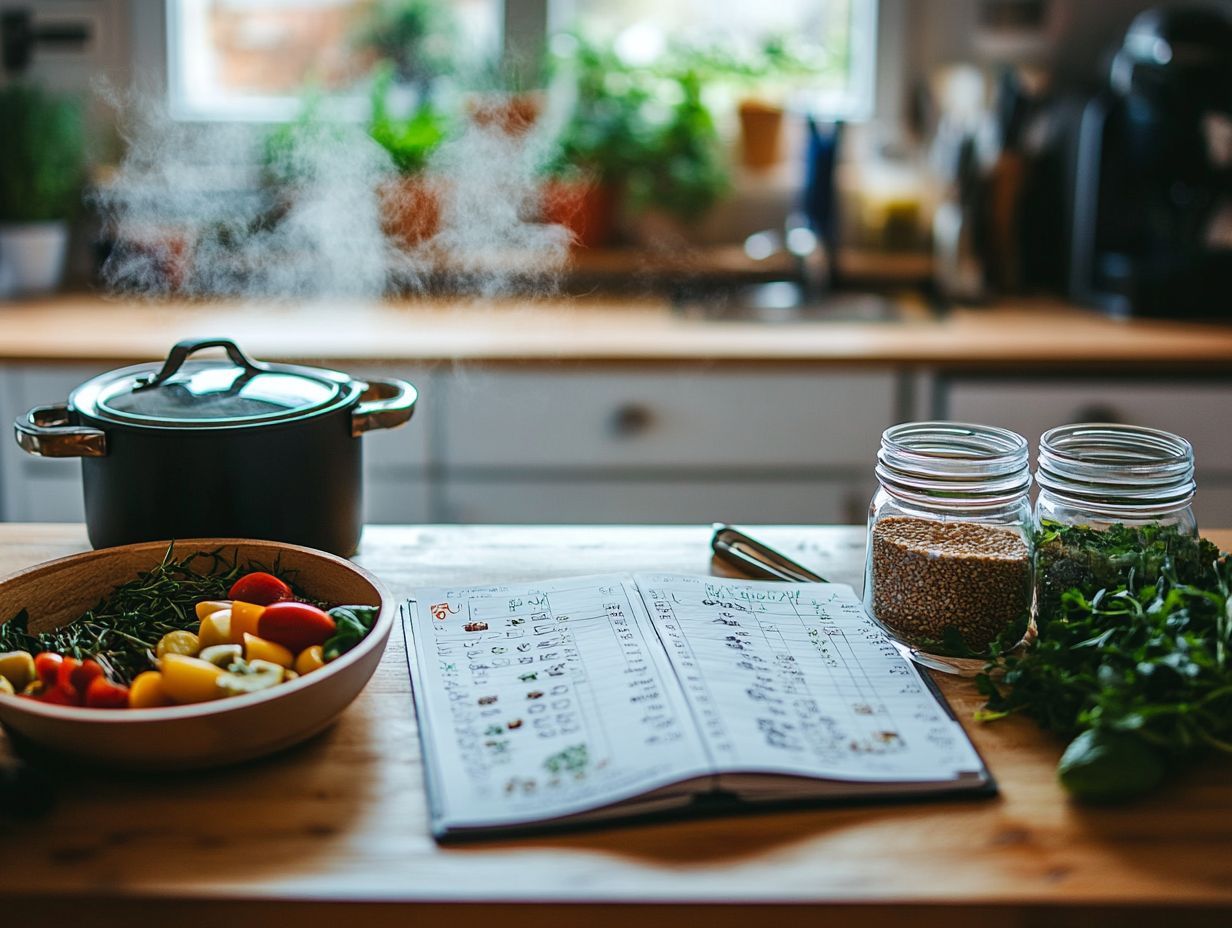 Image of a well-organized meal plan