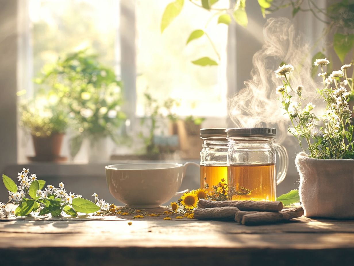 An image illustrating the benefits and risks of herbal remedies for Seasonal Affective Disorder