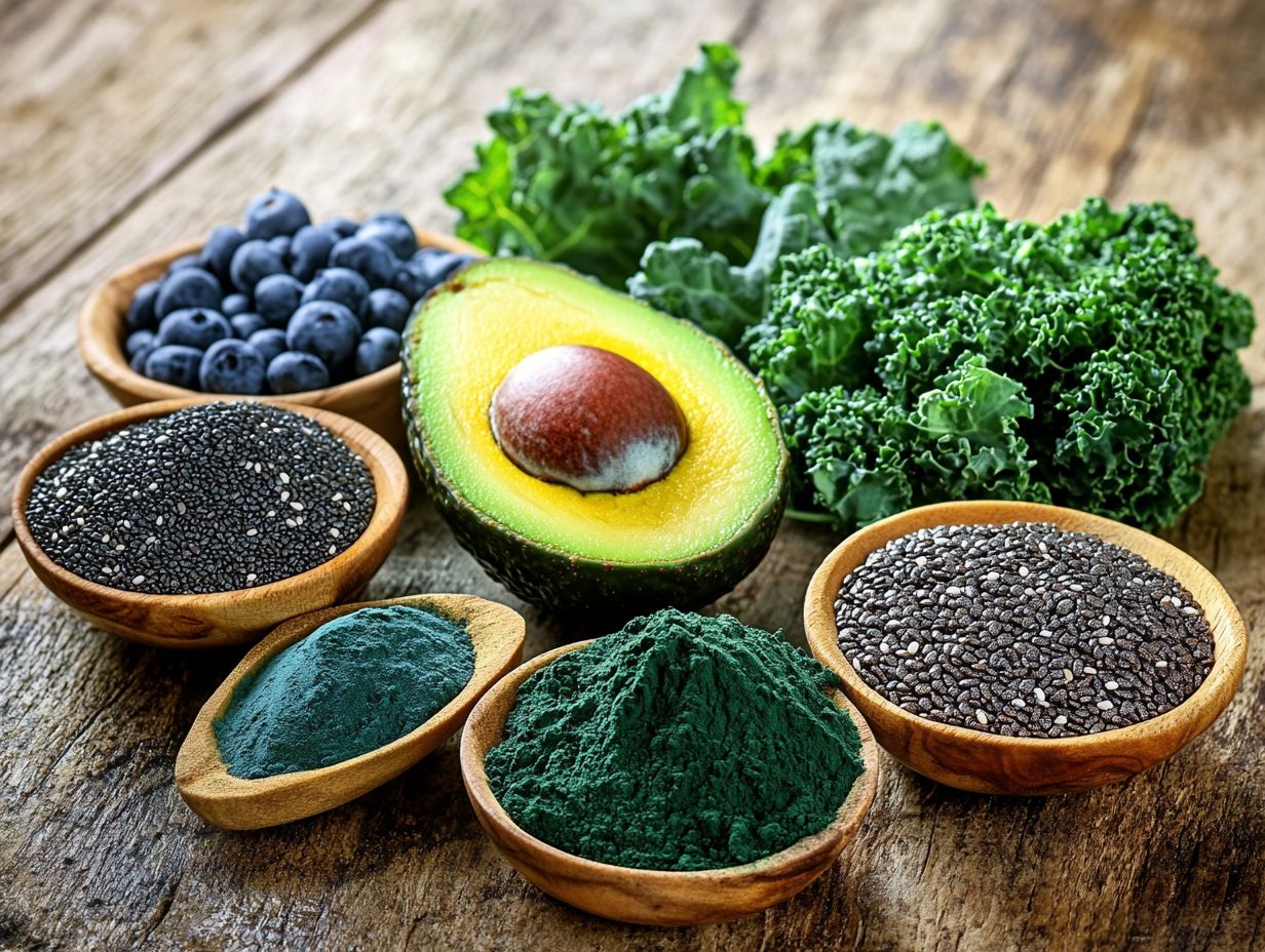 Colorful superfood ingredients