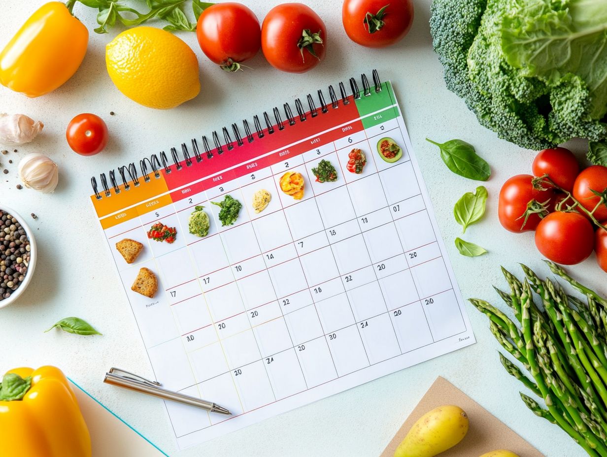 A visual guide on creating a 30-day meal plan