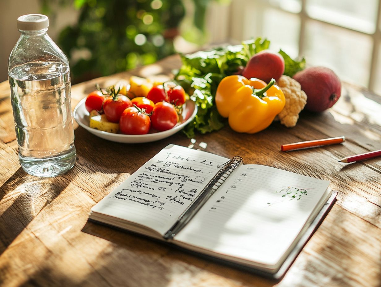 How do I start creating a food diary?