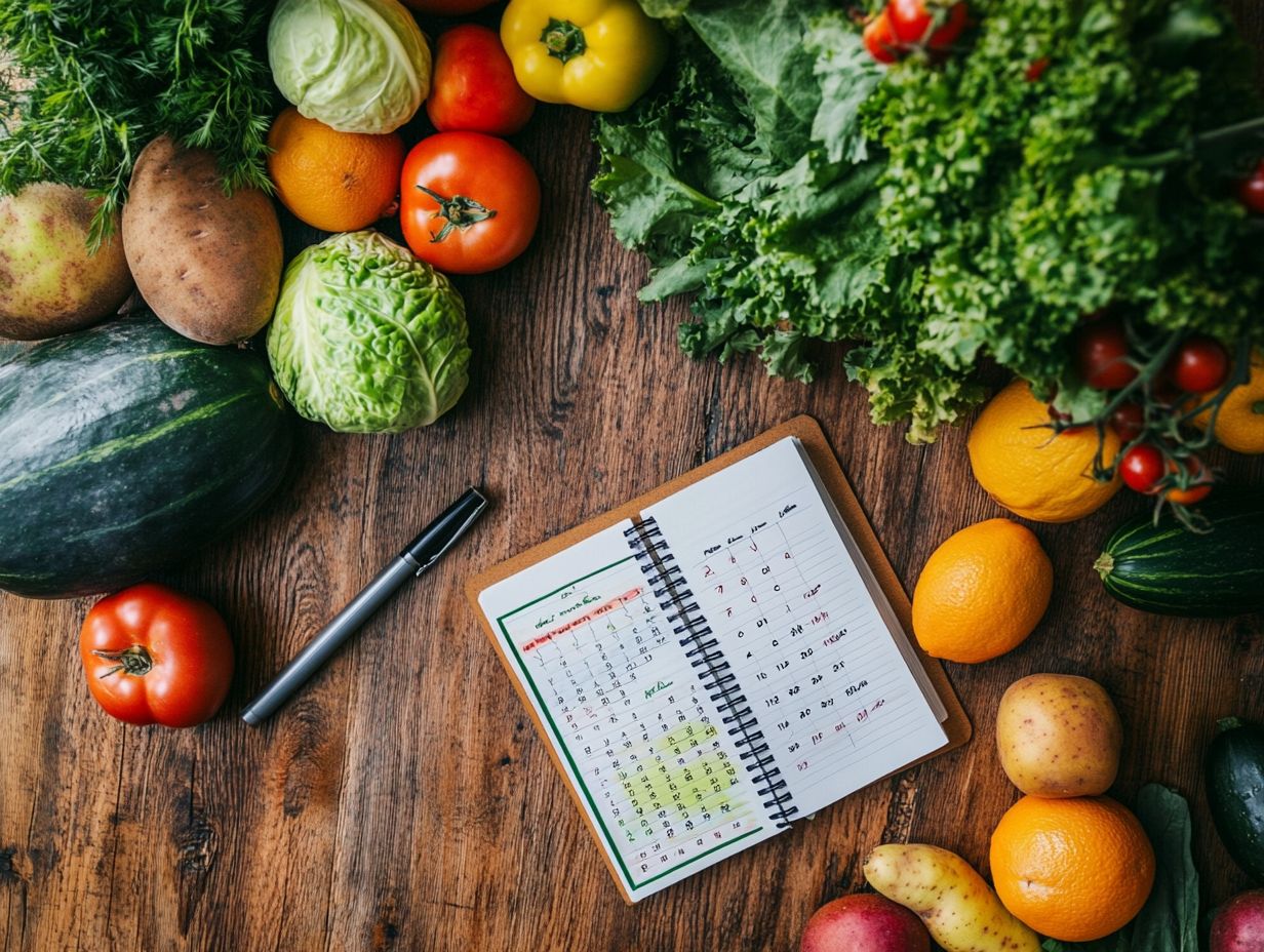 Colorful meal prepping with fresh ingredients