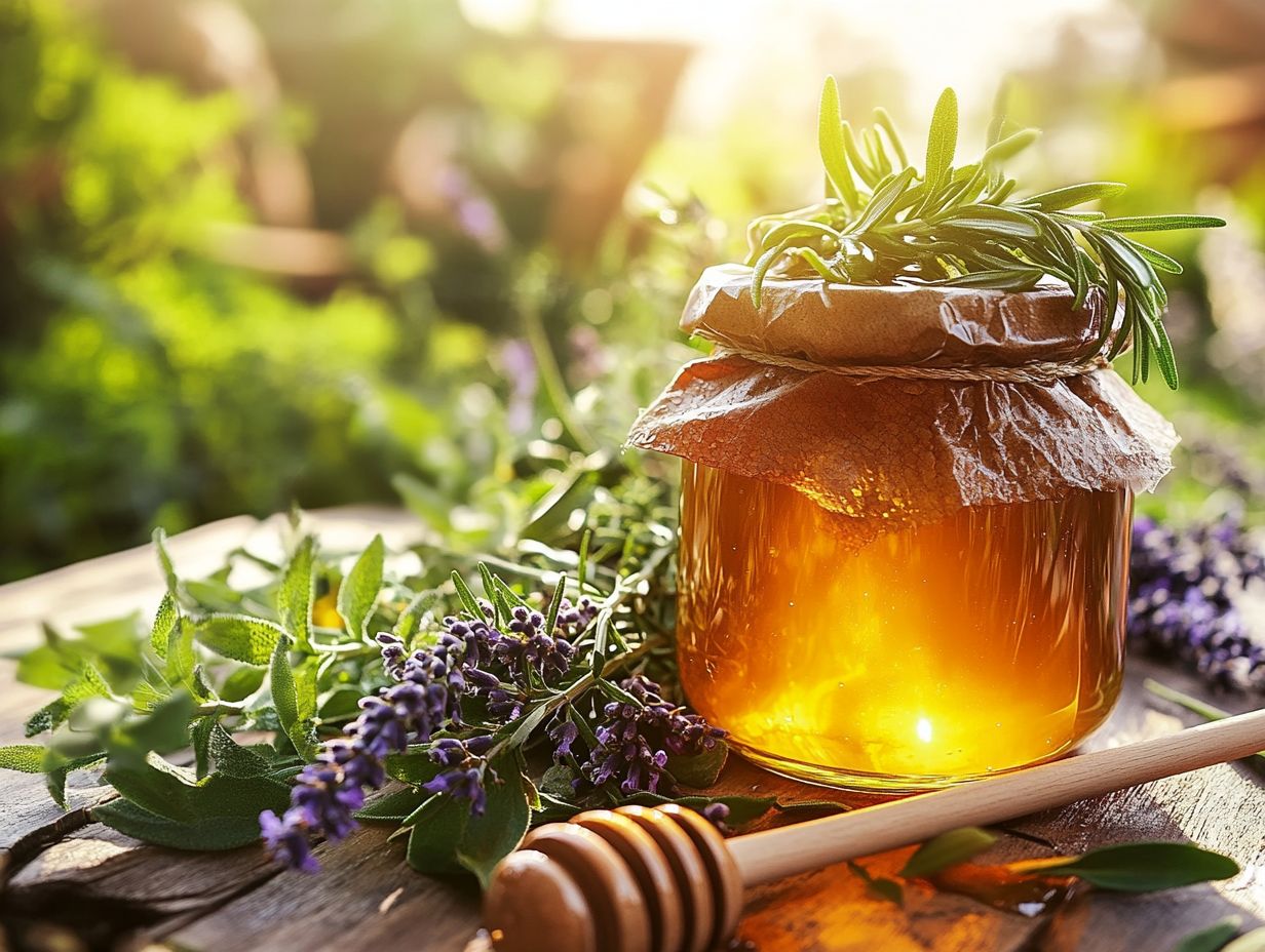 Image depicting frequently asked questions about herbal-infused honey