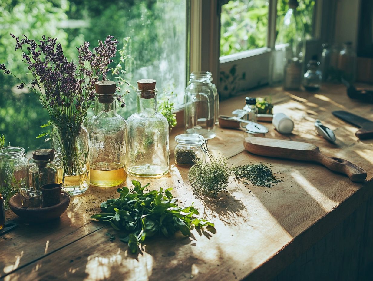 What ingredients do I need to make a herbal tincture at home?