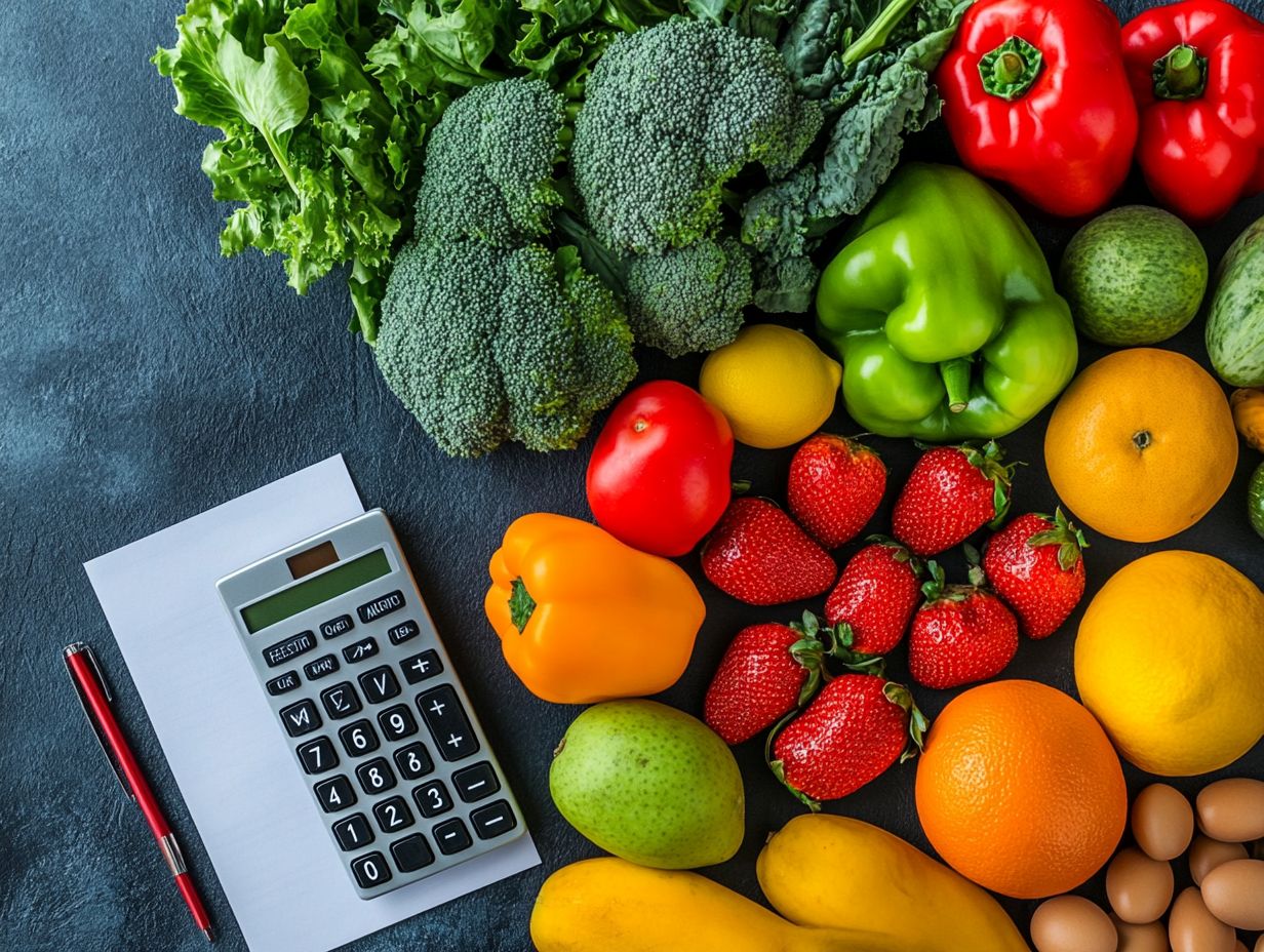 A person shopping for affordable, nutritious food options