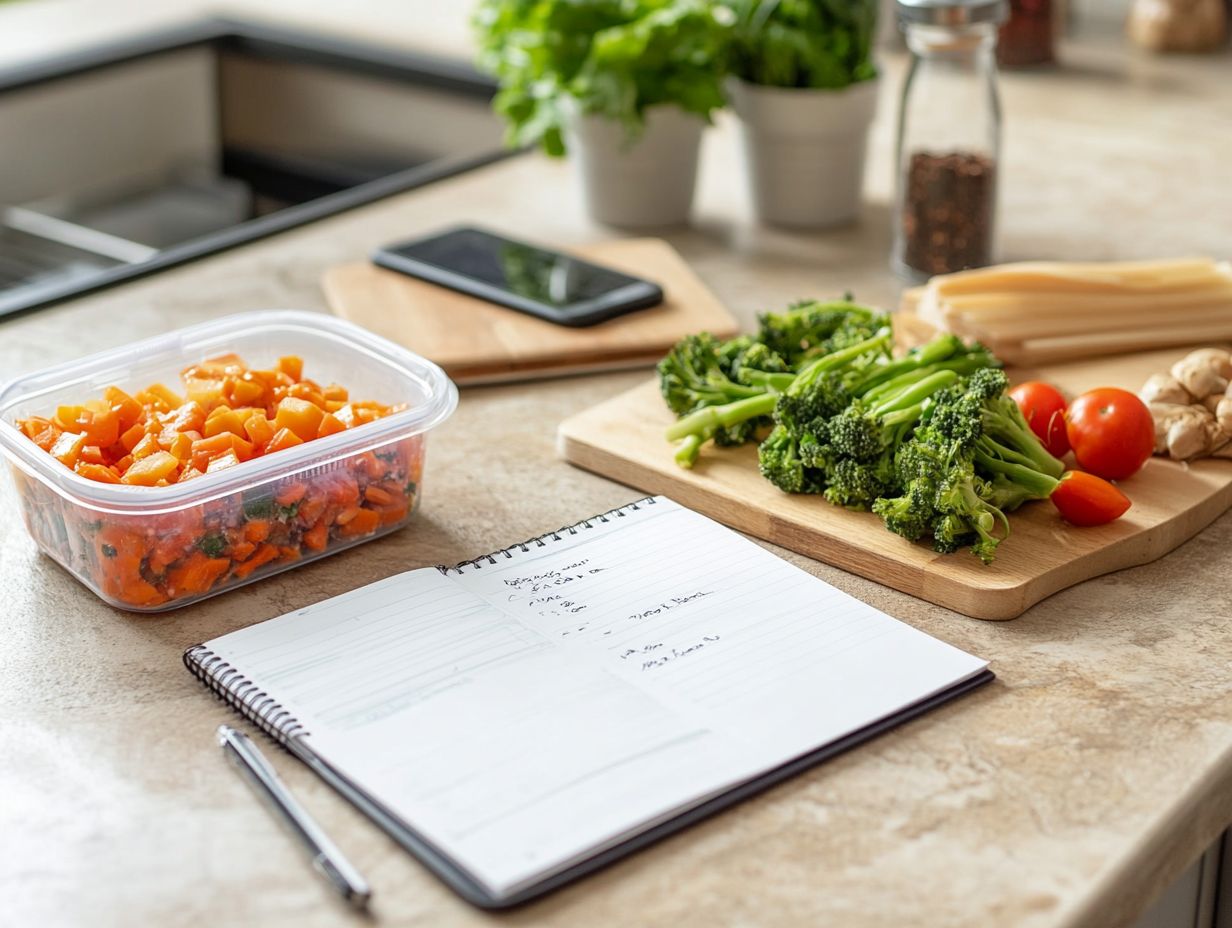 Colorful vegetables and diverse dishes representing meal variety