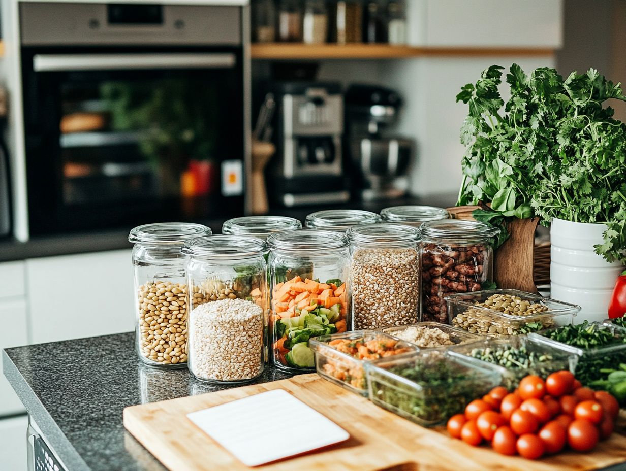 A colorful display of various meal prep ideas for holistic nutrition.