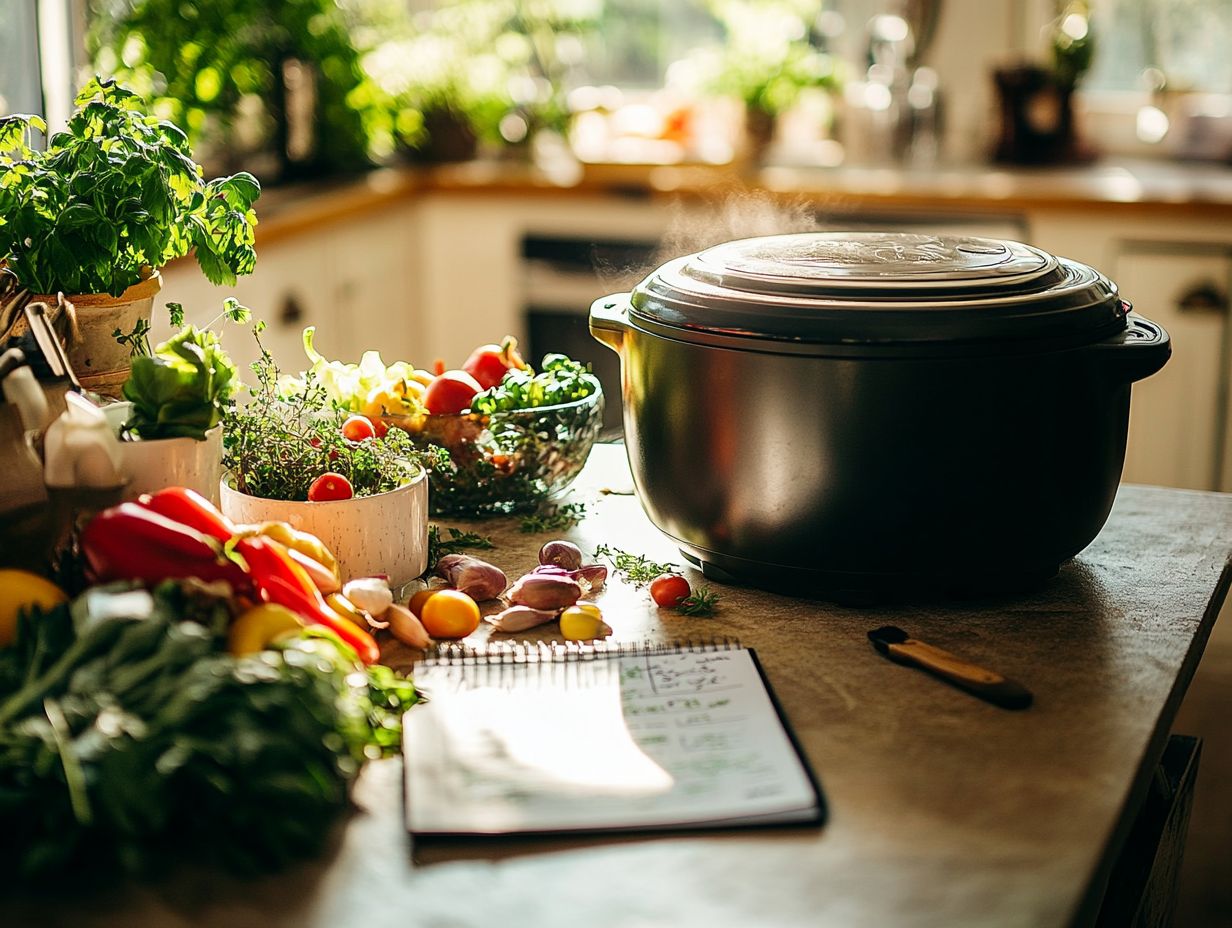 Image showing key takeaways for meal planning with a slow cooker