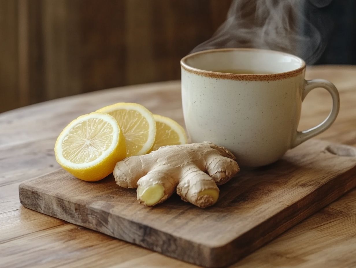 Ginger root known for its anti-nausea properties