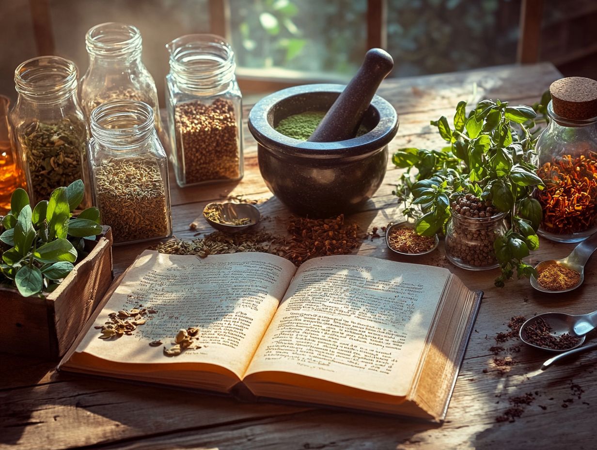 Image depicting frequently asked questions about herbal remedies.