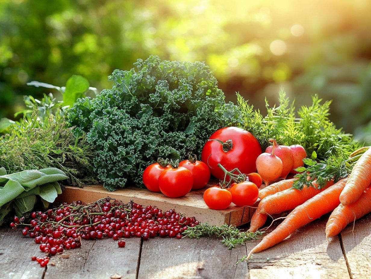 Fresh seasonal produce assortment