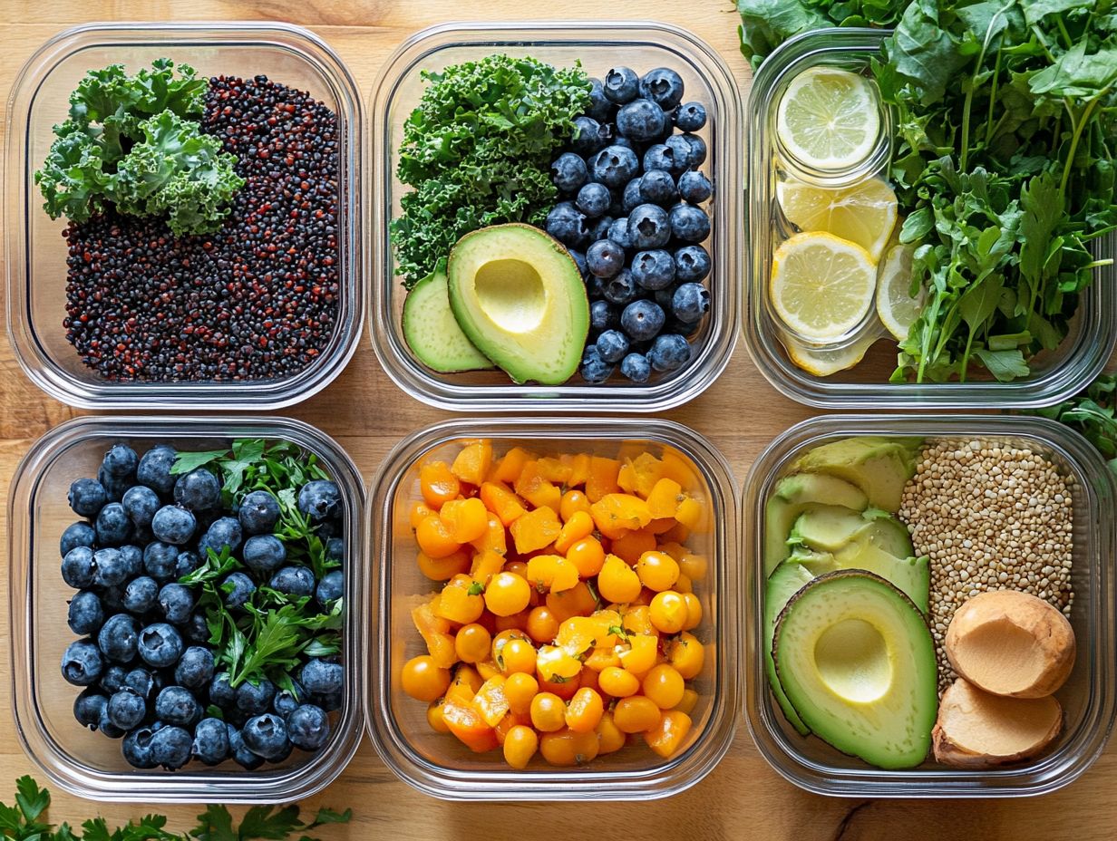 Image of superfoods in meal prep