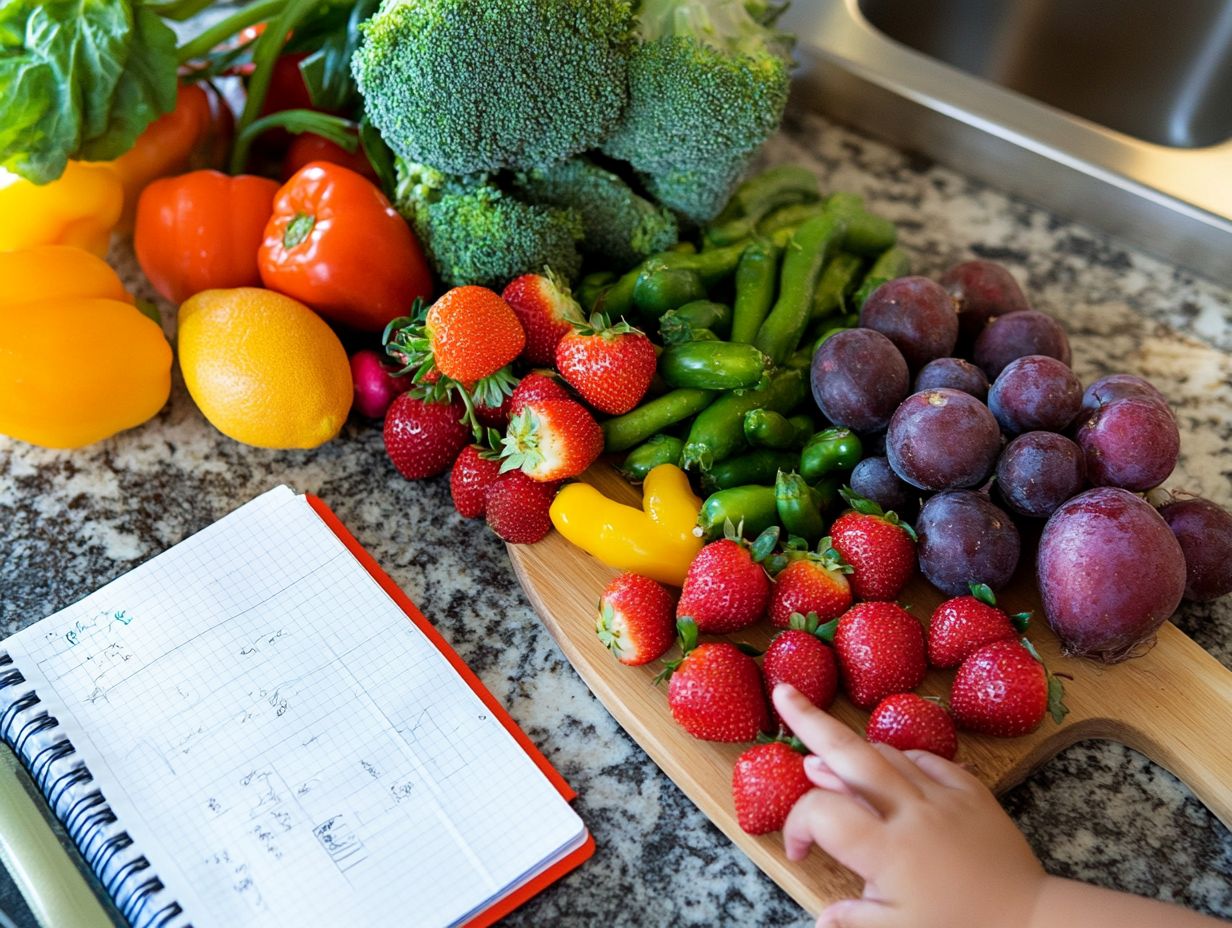 Colorful healthy meal options for picky eaters