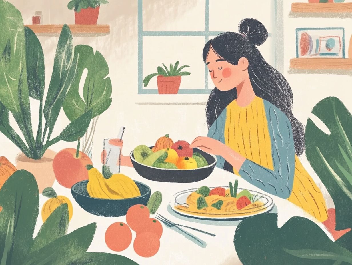 Image illustrating mindful eating practices