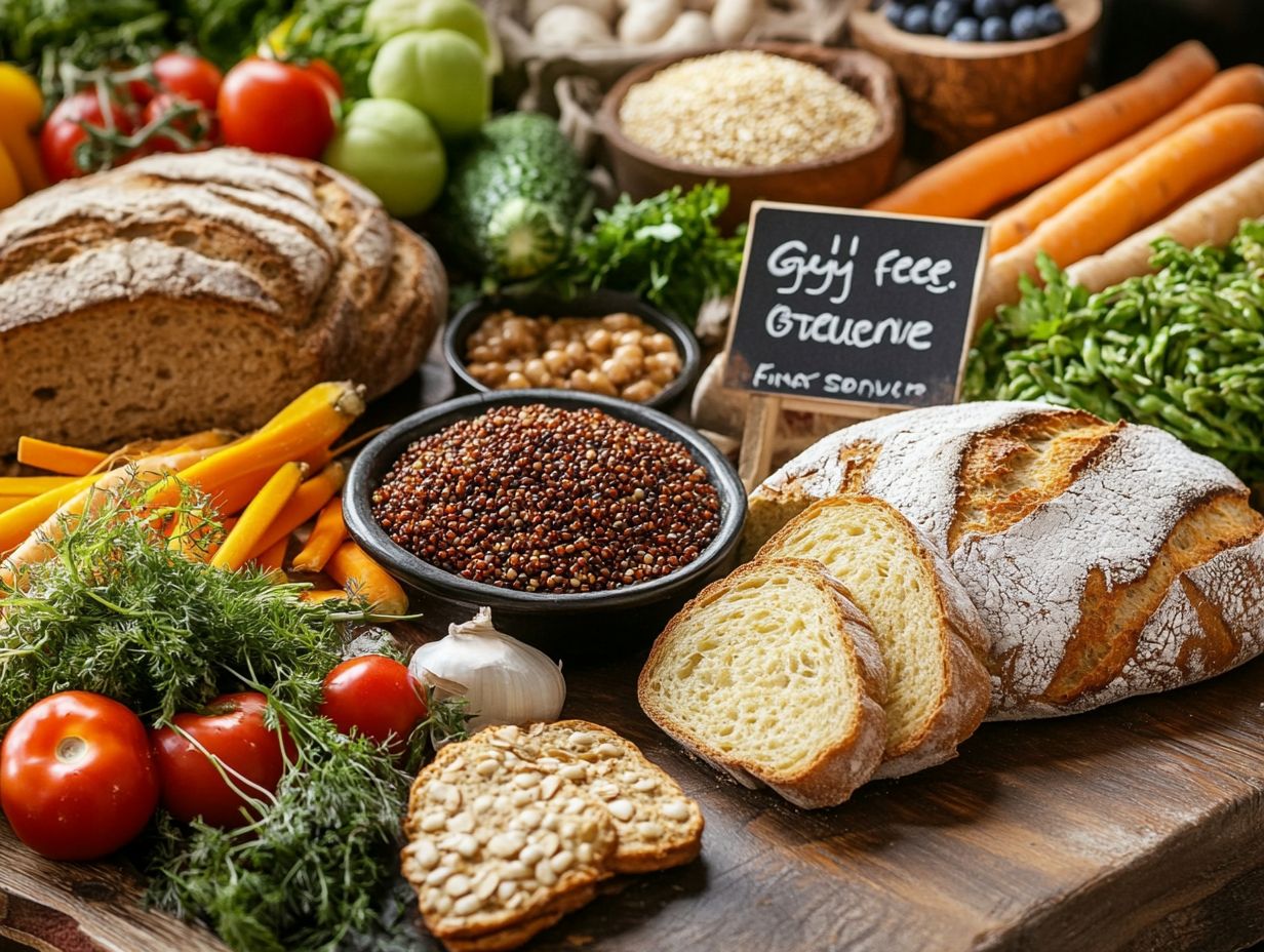 Common substitutes for gluten-containing foods