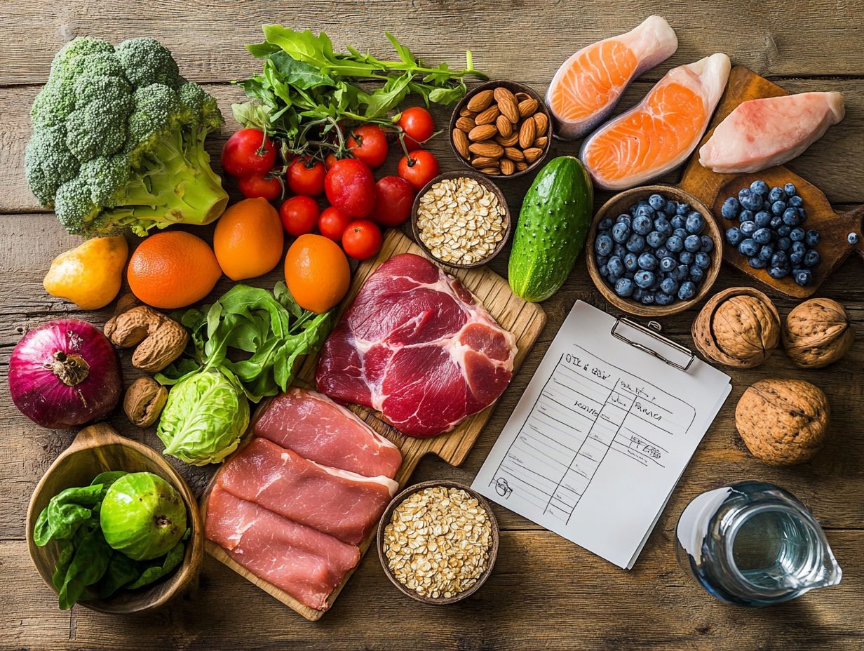 Diagram showing important micronutrients for athletic performance