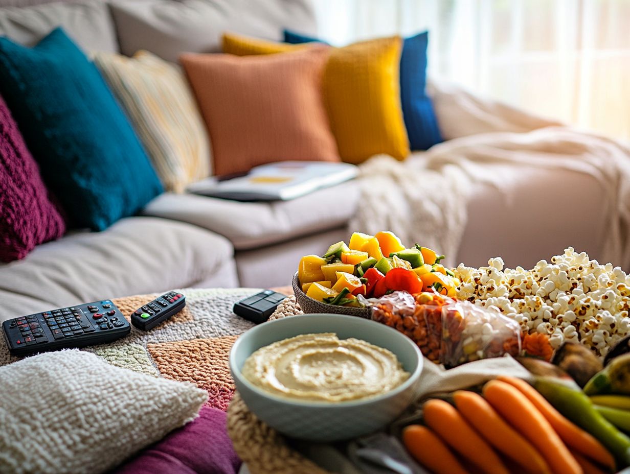 Illustration showing what it means to be a couch potato.