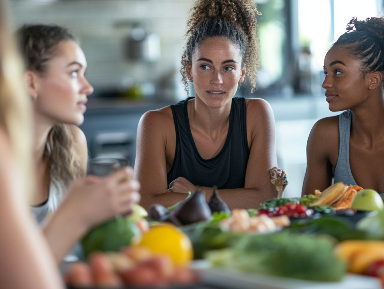 Image showing timing and frequency of meals for female athletes