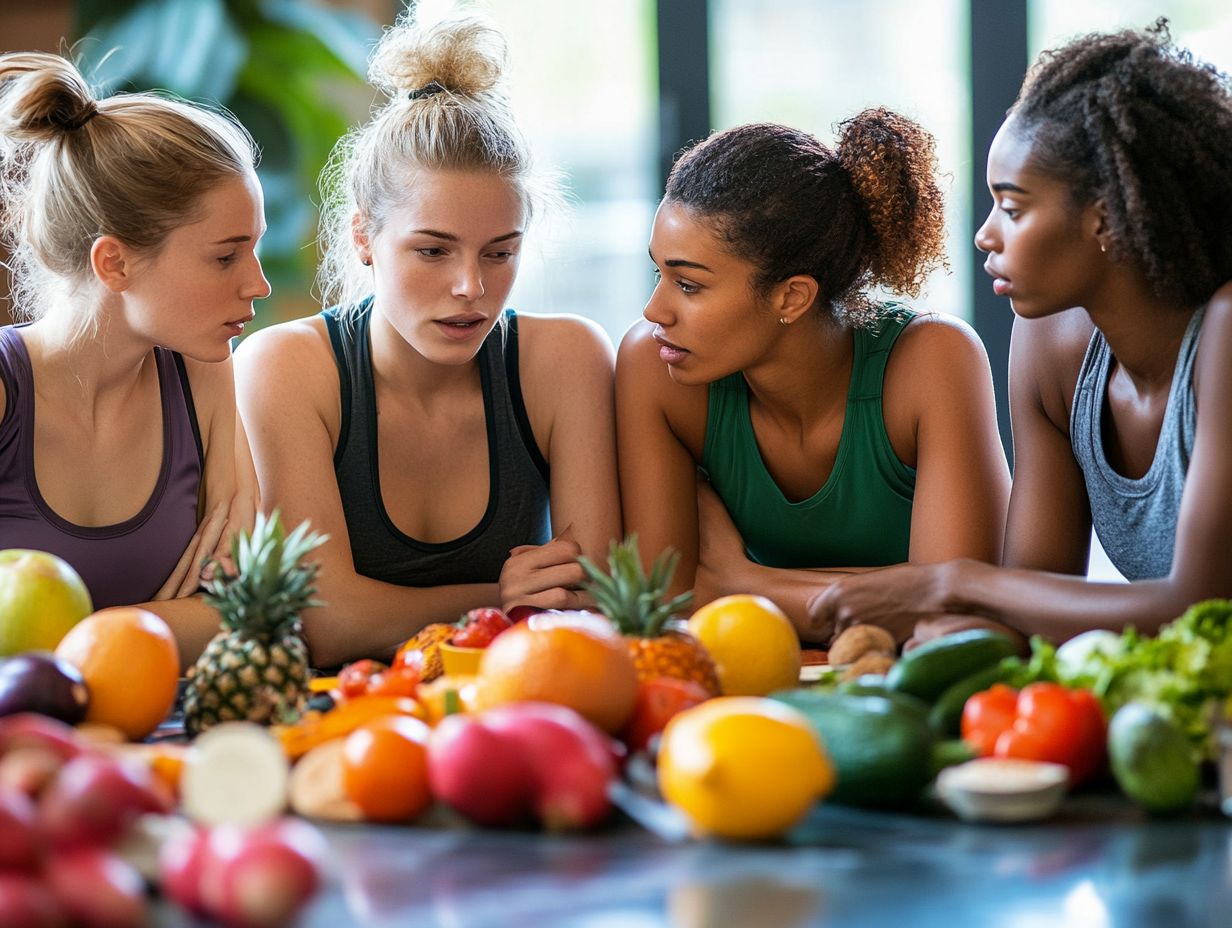 A visual summary of nutrition key takeaways for female athletes.