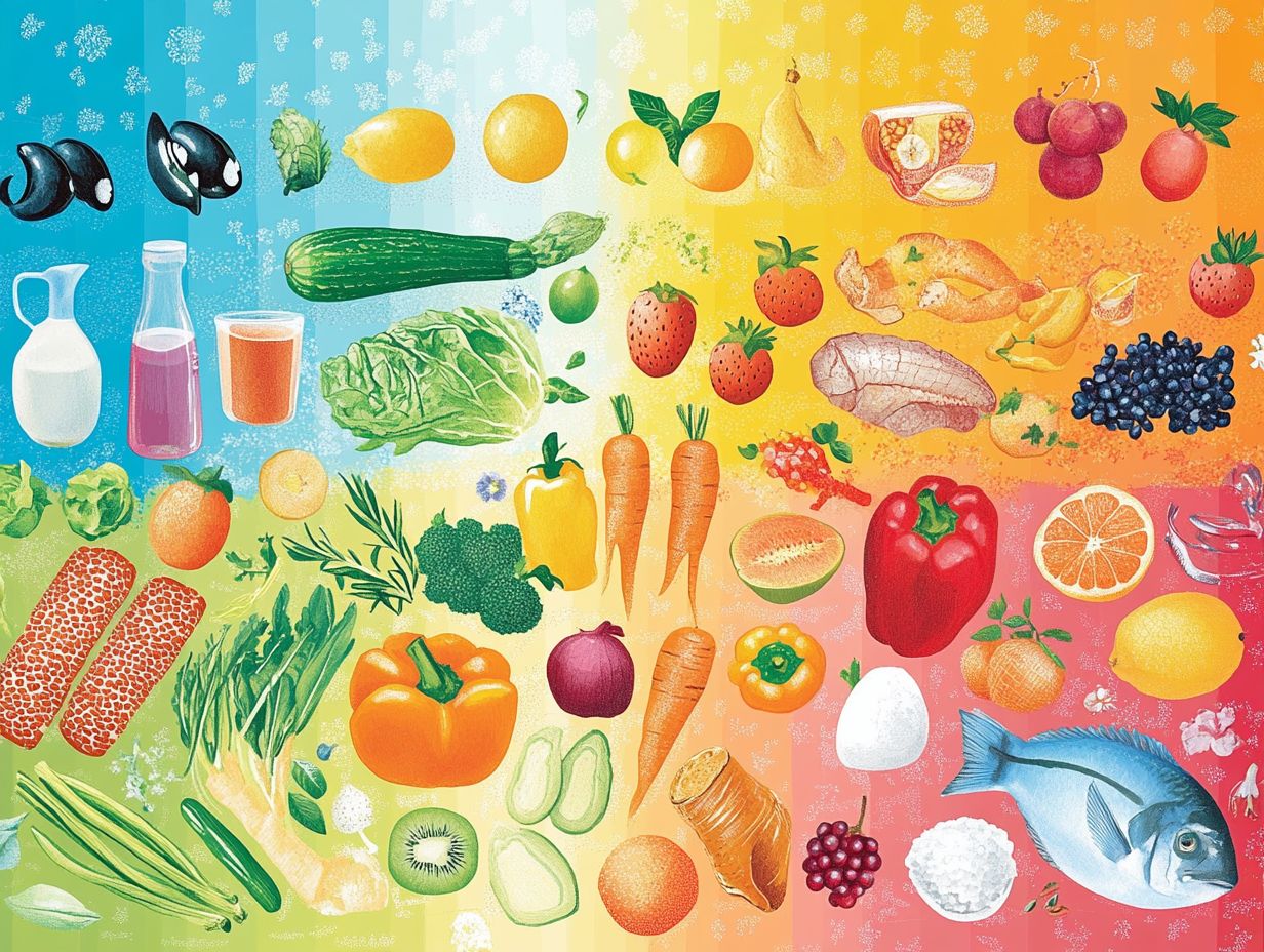 A colorful plate showcasing nutritional foods for children and adolescents