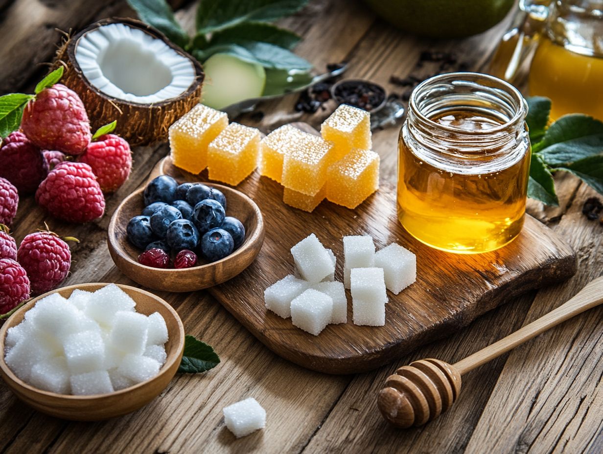 An array of sugar alternatives