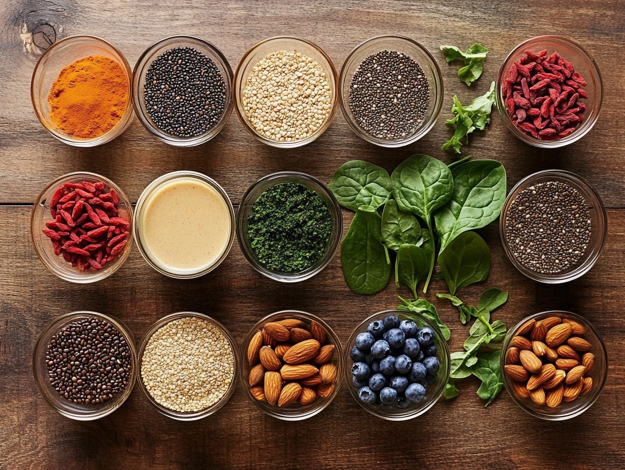 A vibrant image showcasing superfoods beneficial for athletes