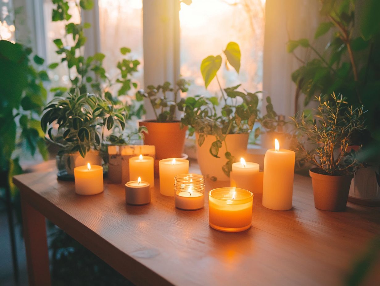 Person crafting DIY herbal scented candles