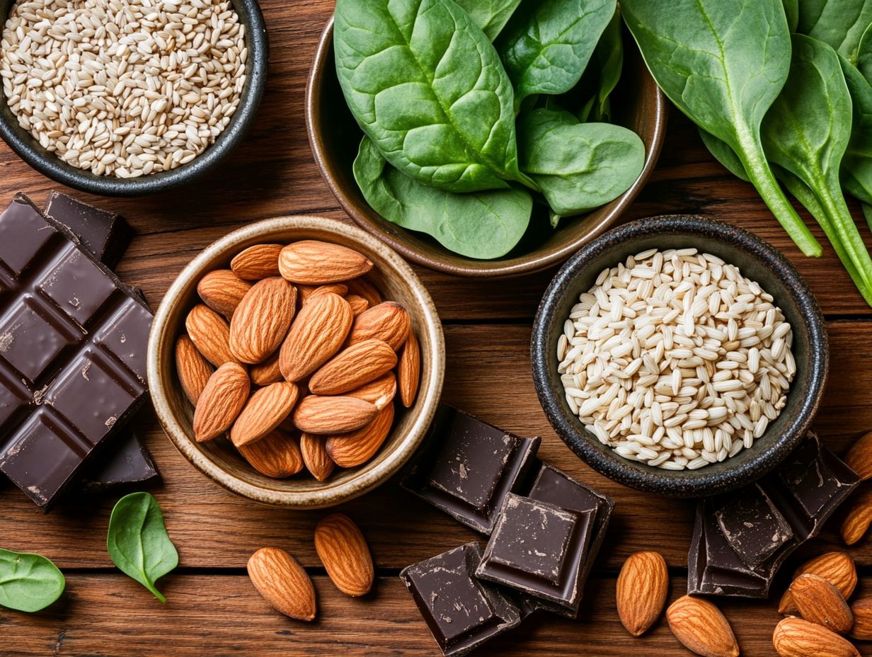 Visual guide to the best sources of magnesium for health.