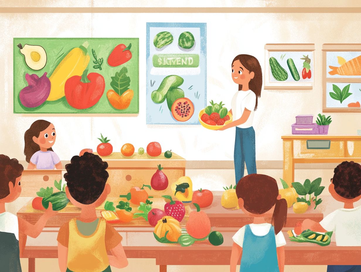 Illustration of the importance of nutritional education in schools.