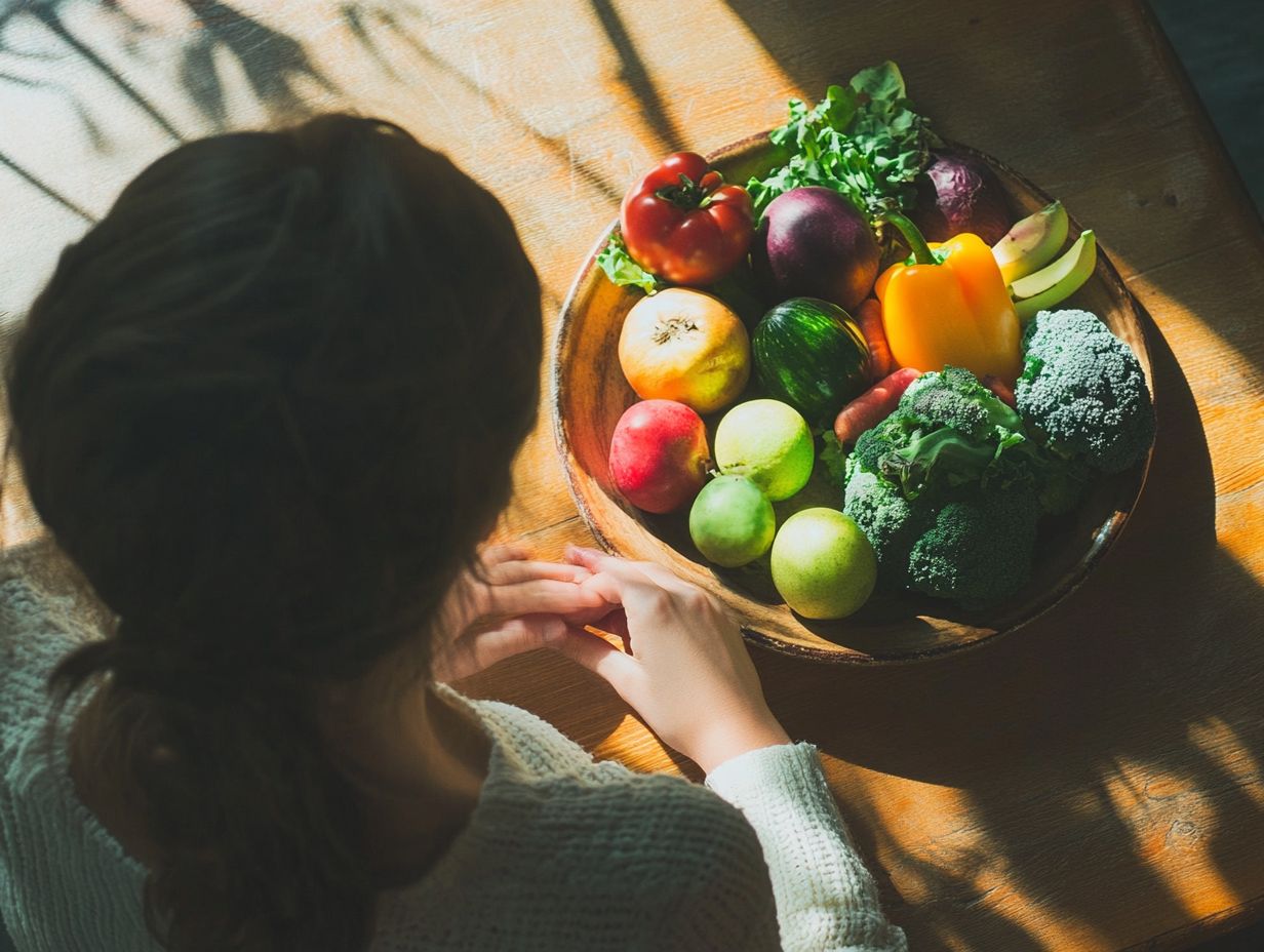 Visual guide on managing distractions and resisting eating temptations