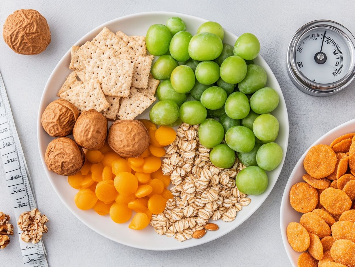 Illustration explaining the calculation of the glycemic index