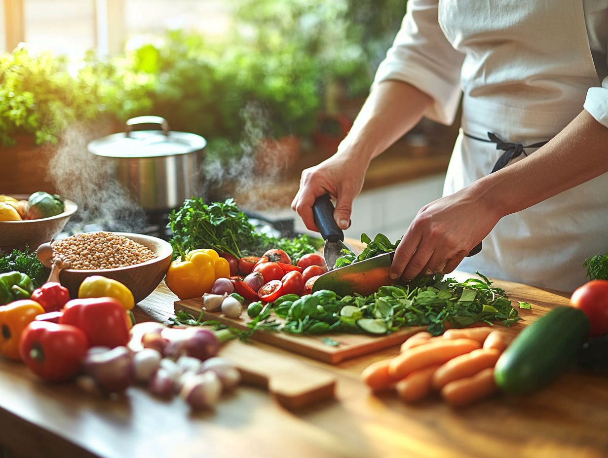 A healthy cooking environment showcasing safe practices to minimize toxins.