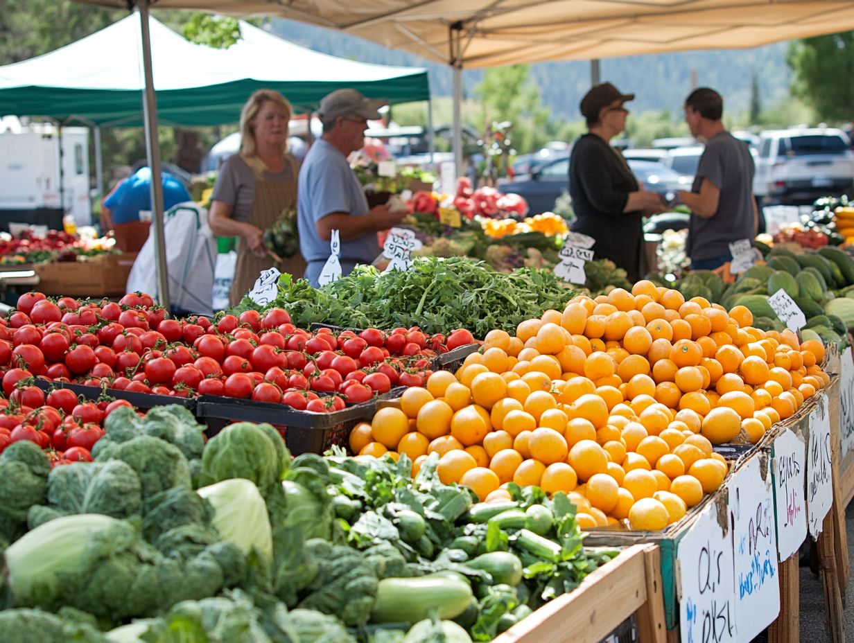 A vibrant farmer's market showcasing local produce.