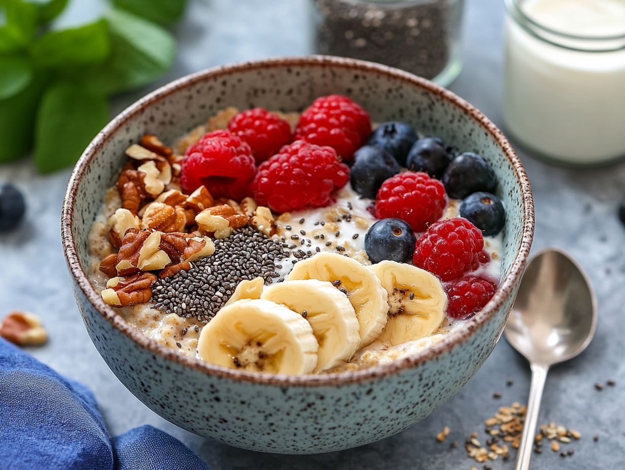 Delicious breakfast bowl